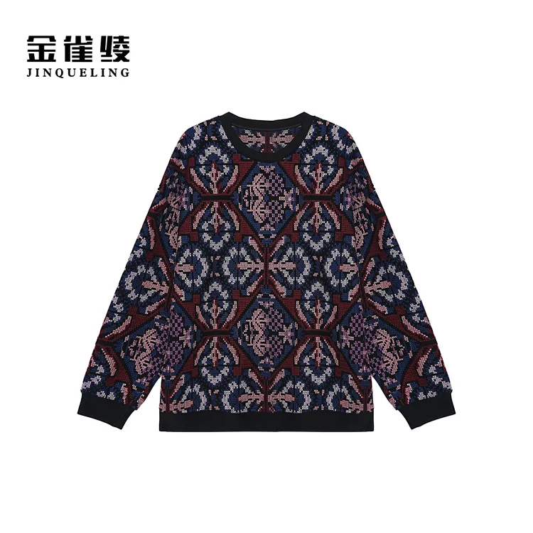 金雀绫【锦绣前程】设计师刺绣款民族风加宽加大卫衣SZA3SL815