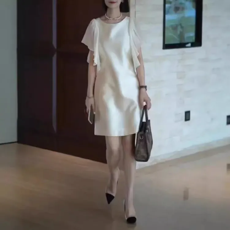 2025连衣裙大爱美依缘显瘦荷叶边新款精致夏季24615中长款女高端