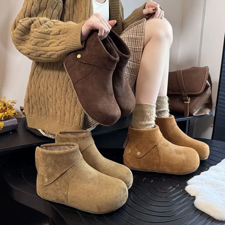 切尔西小个子5cm内增高厚底2025秋冬季加绒新款百搭韩版休闲短靴