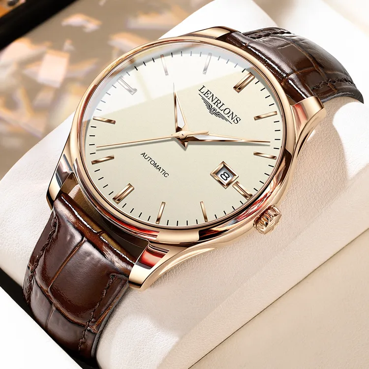 瑞士官方正品男士手表超薄防水夜光全自动时尚商务日历表enjoyee