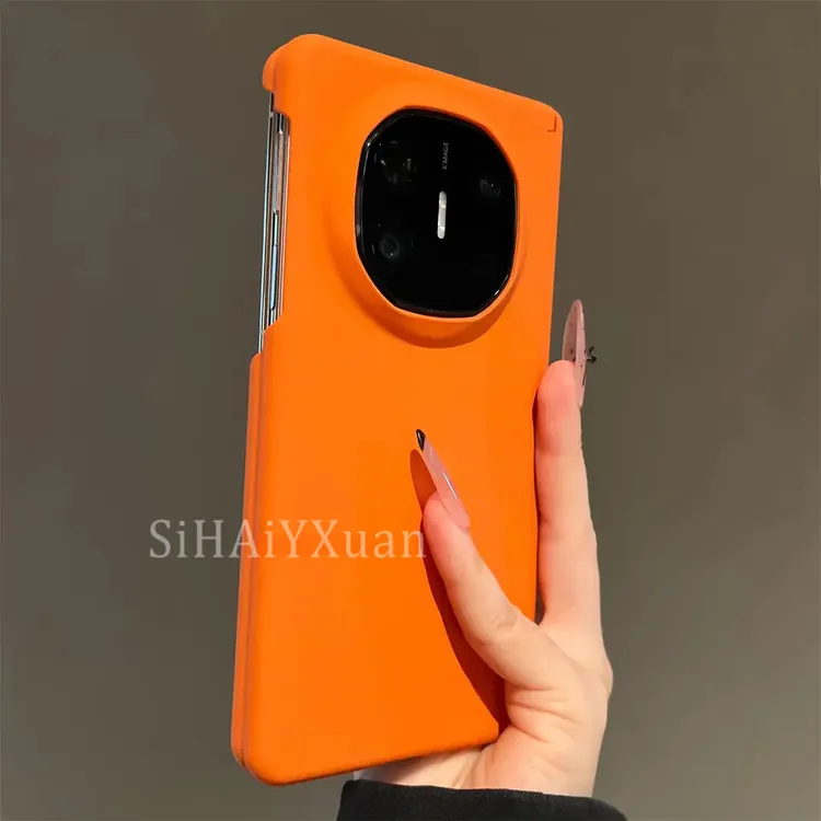 肤感岩砂珊瑚橙适用华为MateX6典藏版折叠屏手机壳新款X5磁吸中轴
