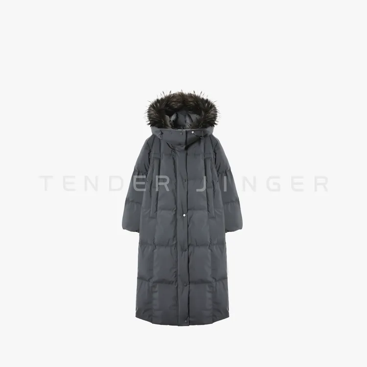 Tender Jinger｜线下专供 90白鹅绒抗寒毛领连帽羽绒服T54CH500C