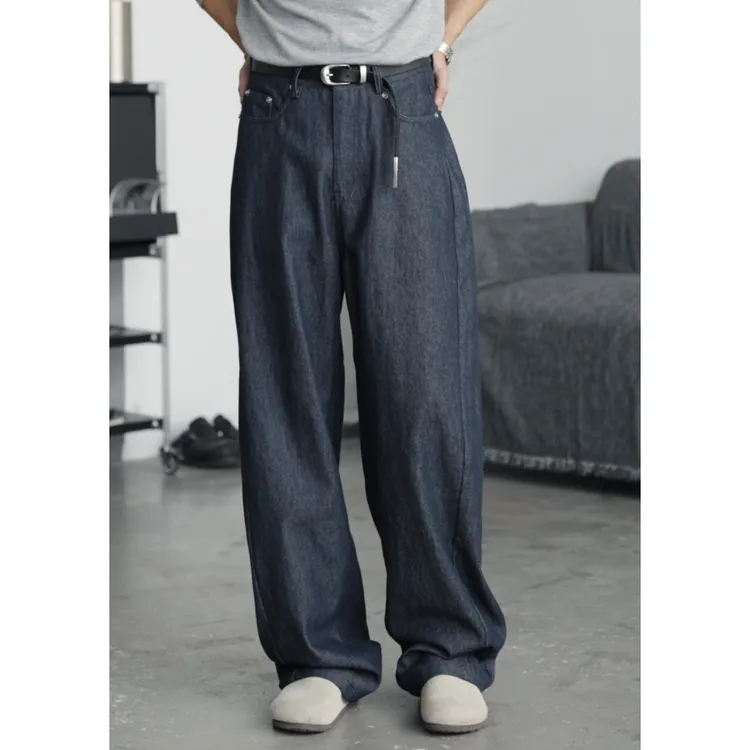 新款轻奢高级感百搭宽松显瘦软牛仔水洗休闲牛仔裤裤子男1197