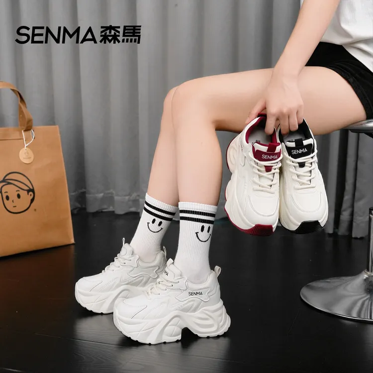 SENMA/森马2026年新款增高显脚小【厚底内增高9公分】时尚老爹鞋商品图