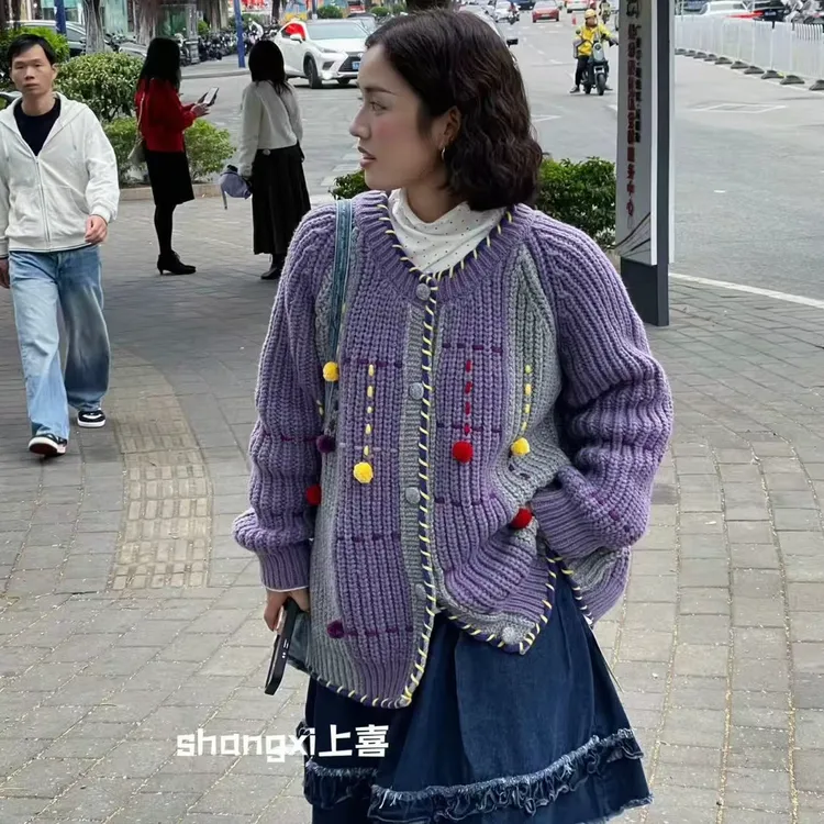 | 大大 | 上喜 | 0892#日系工艺球球毛衣 |