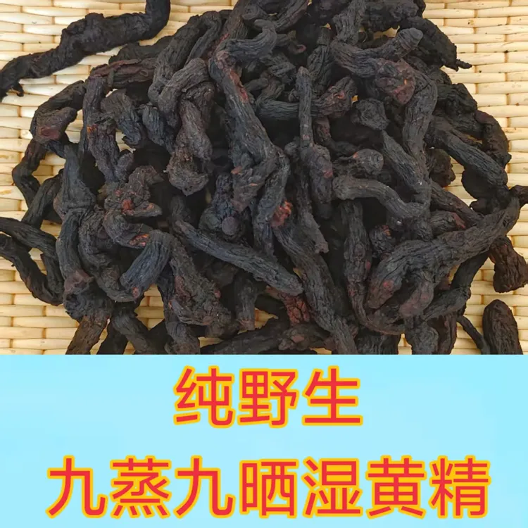 燕山山脉纯野生鸡头黄精九蒸九晒试吃(九蒸九晒)假一赔百