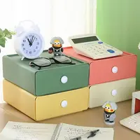 双层抽屉收纳盒颜色随机20*19cm(可备注不要粉色)