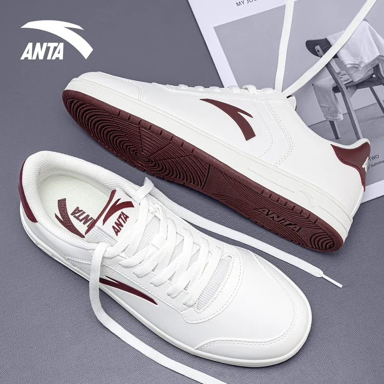安踏板鞋休闲男鞋官方正品2025冬季新年配色学生小白鞋低帮运动鞋