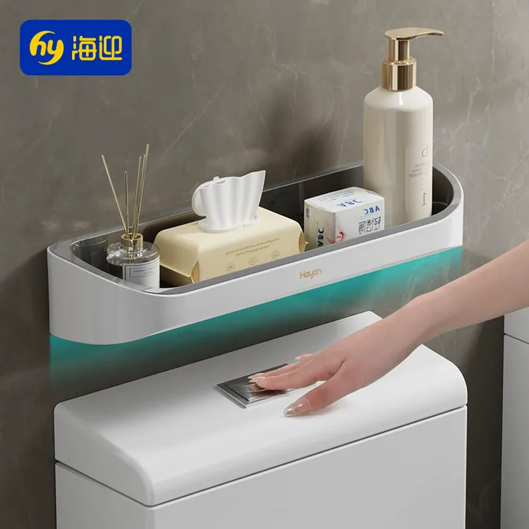 马桶上方置物架浴室免打孔厕所洗漱用品壁挂洗手间家用收纳架子