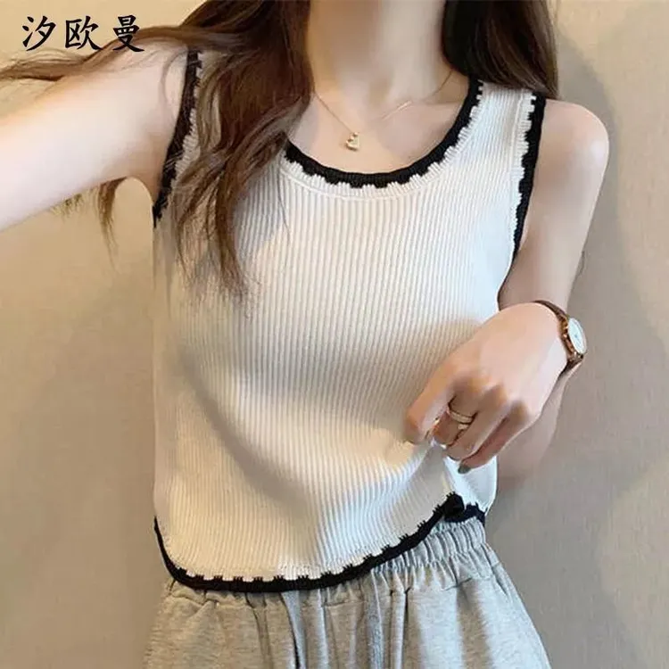 别致针织小吊带背心女西装内搭2025新款秋季打底衫背心式甜辣上衣
