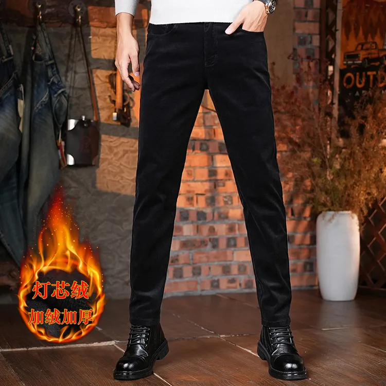 VARSACIVIP/瓦萨琪贵宾直筒裤厚款长裤休闲裤韩版修身灯芯绒裤男