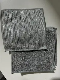 (10条装)20cm双面洗碗抹布银丝+竹炭