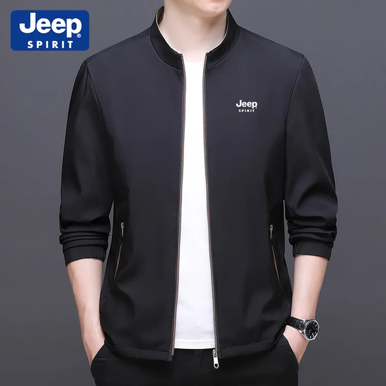 JEEPSPIRIT吉普外套男秋冬季新款高档立领休闲百搭商务夹克男上衣