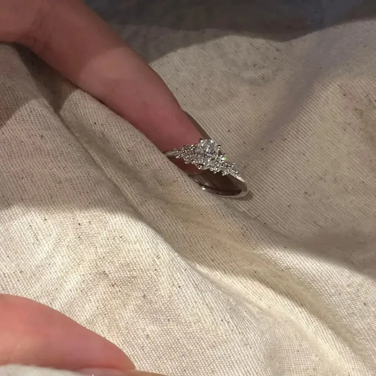 铜合金戒指 碎钻星河戒指女轻奢设计感小众ins风可调节开口戒手饰