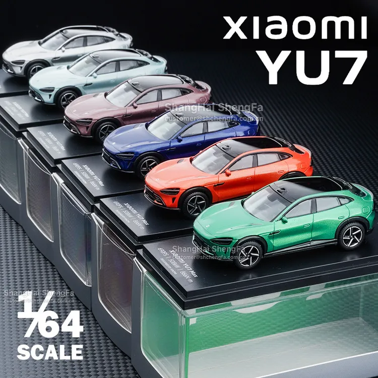 小米原厂YU7Max合金车模1:64小米小:例汽车模型静态摆件