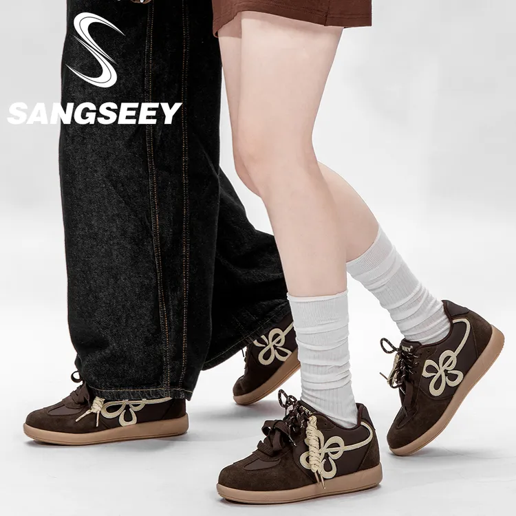 [增高6cm]四季百搭潮鞋男女同款复古隐形增高低帮德训鞋休闲板鞋