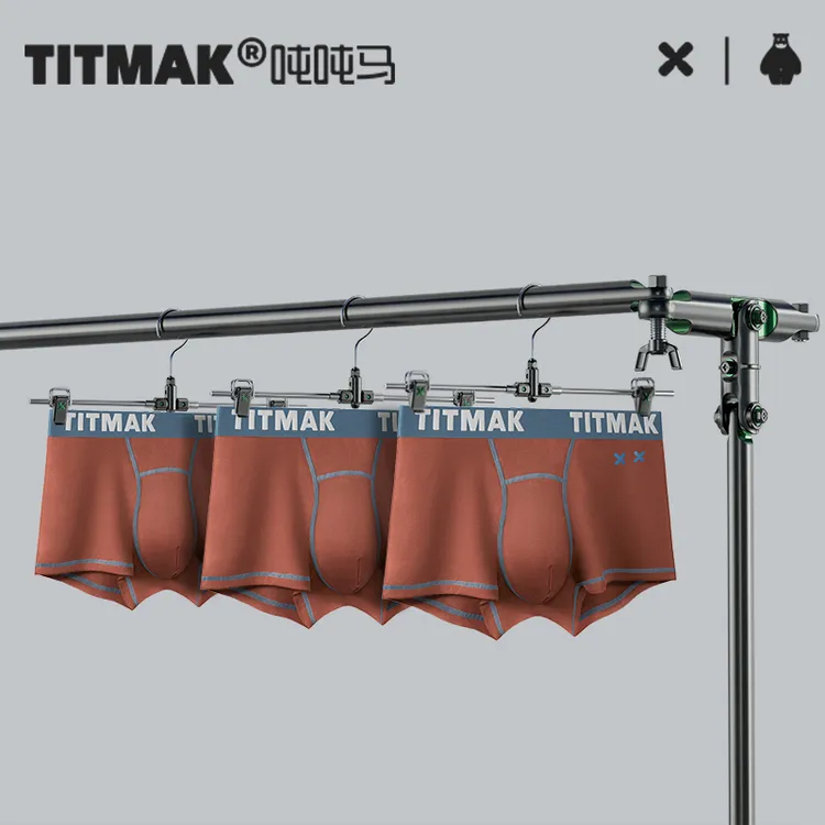 吨吨马男士四角纯棉短裤抗抑菌薄款透气平角中腰男生内裤806