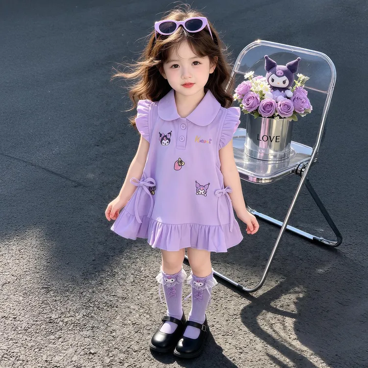 女童库洛米裙子夏季2026新款儿童连衣裙夏天薄款女宝宝巨好看夏装