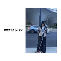 朵拉【实穿主义】2025年秋季新款撞色连帽百搭休闲外套女 586-25850