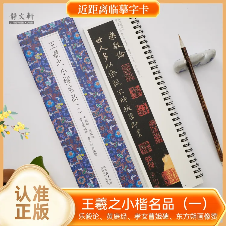 王羲之小楷（一）乐毅论黄庭j曹娥碑画像赞书法字帖近距离临摹字卡