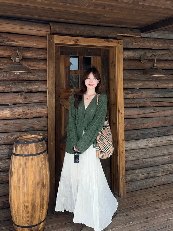 慵懒风大码胖MM时尚套装百褶裙气质开衫套装女装上衣两件套