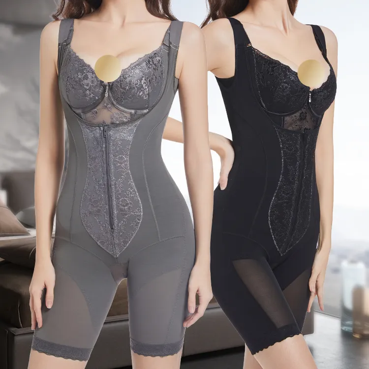 新品加强体雕衣薄款春夏透气连体衣拉链收腰提臀女士皇室臻品系列