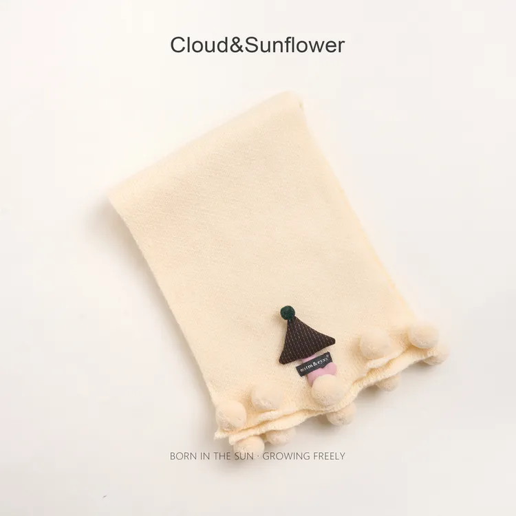 【云朵小葵】女童冬季新款爆款年款洋气球球小树洋气百搭围巾555620