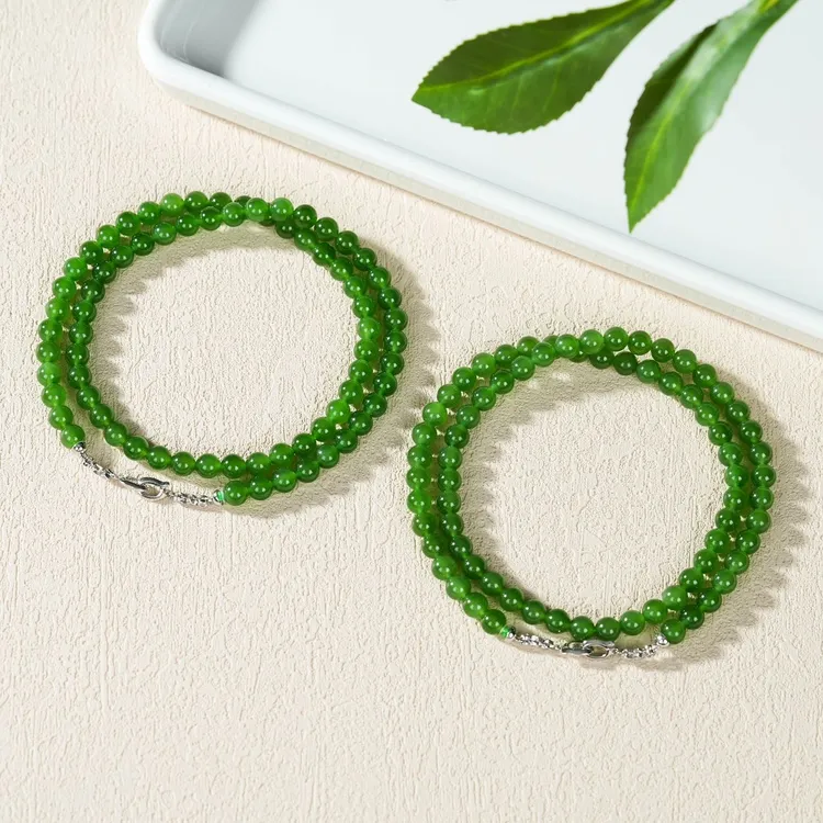 【云上叙】和田玉项链-多样性发其一-5.5mm+-V76504-M（甄选）