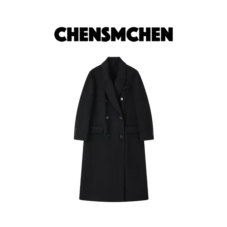 CHENSMCHEN 100山羊绒毛呢大衣女秋冬时尚高级感大衣CSD10911JX
