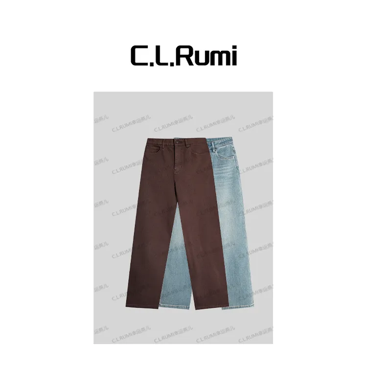 【Rumi精选】“法棍牛仔”秋冬百搭显瘦直筒四面弹法棍牛仔裤7174kz