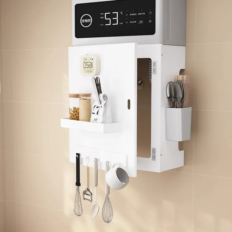 热水器遮挡罩厨房燃气管道装饰洞洞板磁吸可开门壁挂炉遮丑置物架