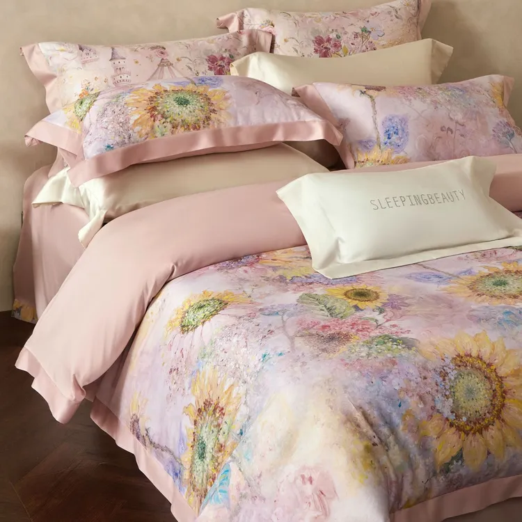 林小花【天丝棉磨毛印花春秋被】直接盖的轻奢被子天丝棉款保暖被芯