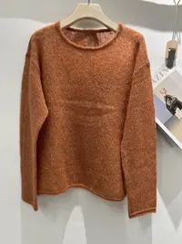 保暖女长袖常规纯色针织毛针织衫毛衣百搭上衣时尚