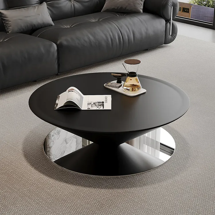 法式新款悬浮飞碟茶几客厅家用小户型创意设计师款极简玻璃钢茶几