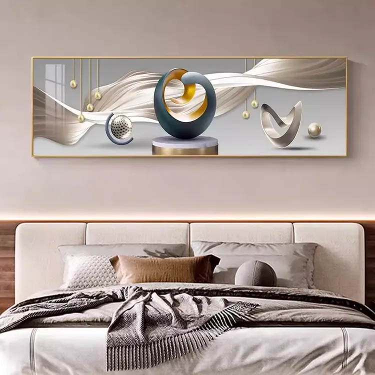 卧室床头装饰画高级新款客厅沙发墙画简约壁画轻奢房间背景墙挂画