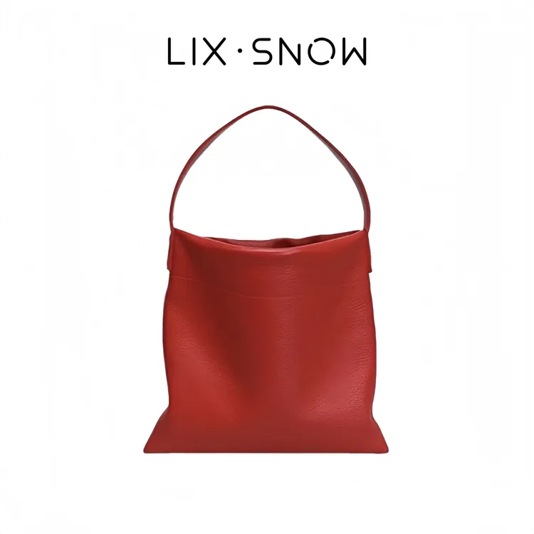 LIX.SNOW-ROW牛皮真皮手提礼盒声音小方包手拎包李兰迪小女孩