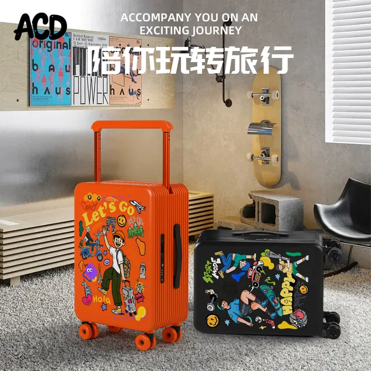 ACD涂鸦行李箱ins时尚拉杆旅行箱男孩儿童学生登机箱拉杆行李箱