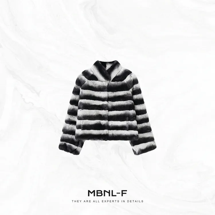 MBNL-F”紫兰龙猫“ 安哥拉獭兔毛皮定制皮草外套 秦磊XM-WT2451