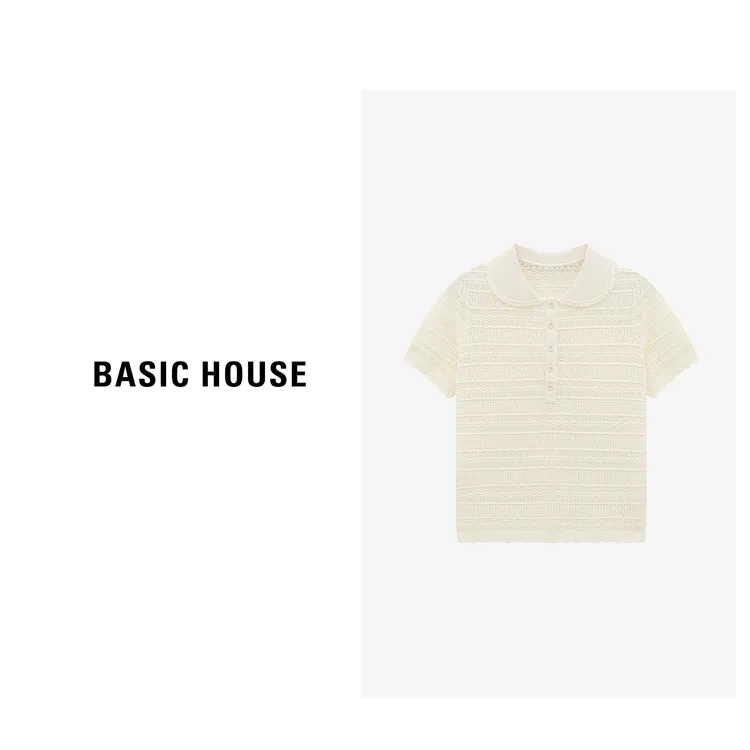 Basic House/百家好时尚百搭休闲女士宽松针织衫-B0625B54512