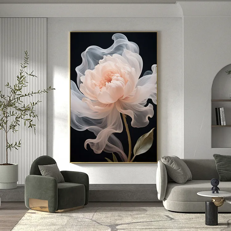 【幽梦花影】手工砂岩高档客厅装饰画走廊玄关沙发背墙玄关装饰画