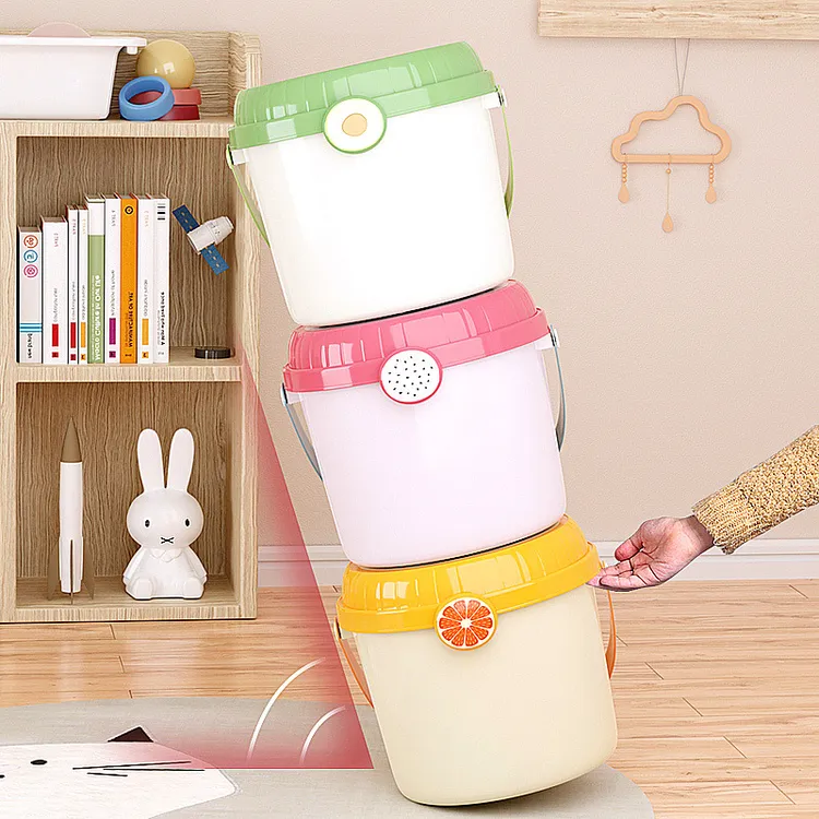 玩具收纳箱儿童可爱带盖宝宝婴儿卡通积木手提桶零食收纳整理盒子