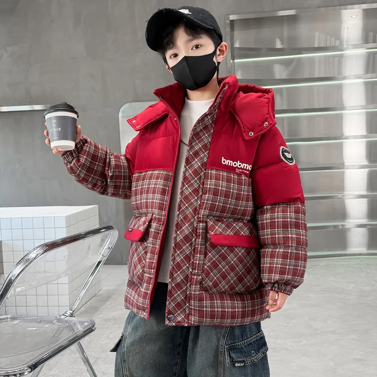 男童冬装羽绒棉服2025新款大童冬季加厚保暖棉袄儿童洋气棉衣外套