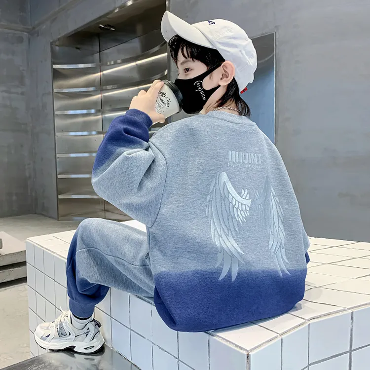 MK&UR.BV儿童装男童秋装套装25新款男孩秋季大童运动卫衣酷帅气潮