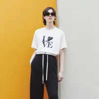 【贤哥专享】MOCO立体爱心章仔宽松情侣短袖休闲T恤MBC3TEET19