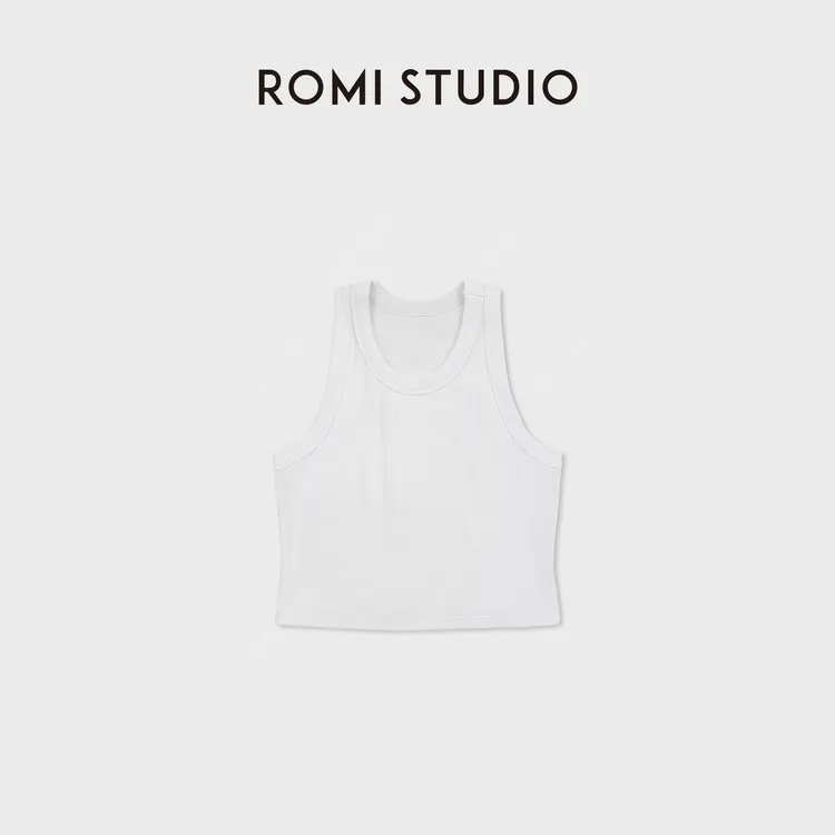 ROMI STUDIO“休闲百搭”棉质贴肤零束缚U领修身背心 RWDSSD2051