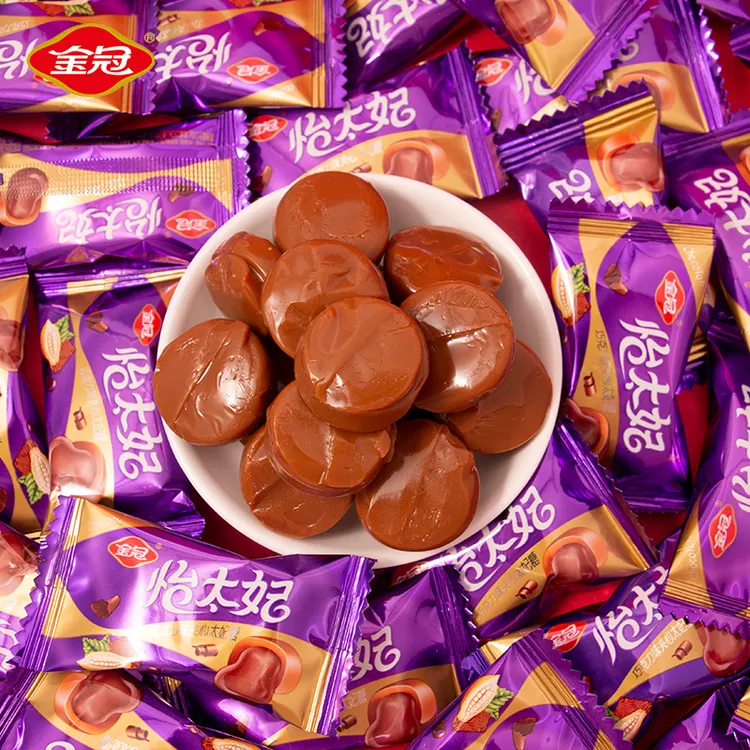 金冠怡太妃糖巧克力味夹心太妃糖招待客人零食糖果哄娃摆盘必备