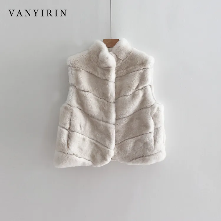 獭兔毛真毛年轻复古毛毛皮草马甲外套女2025冬季新款百搭显瘦 