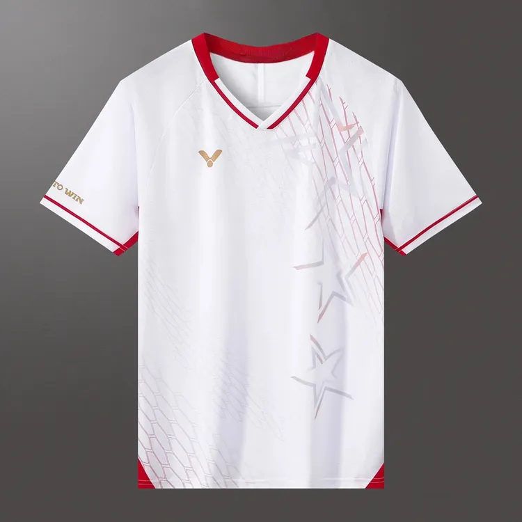 2025新款羽球服短袖T恤大赛服大学生羽毛球比赛服运动速干休闲