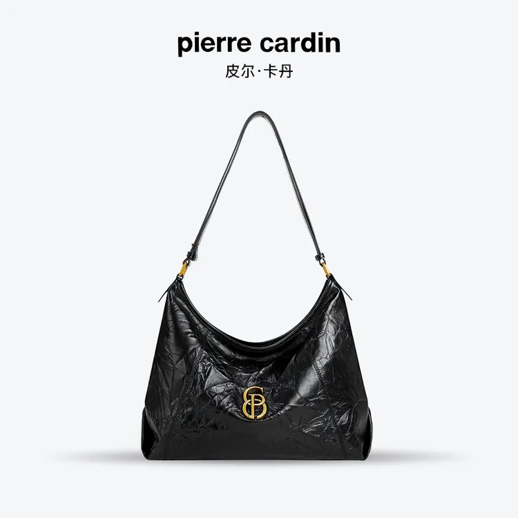 皮尔卡丹百搭时尚牛皮托特单肩秋冬女包包2025年火爆秋冬服装