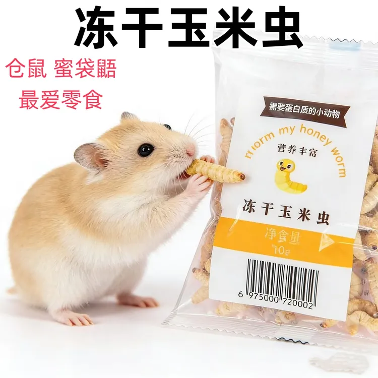 冻干蜂蜜虫玉米虫葡萄虫鸟食蜜袋鼯仓鼠守宫龟类高蛋白增肥零食